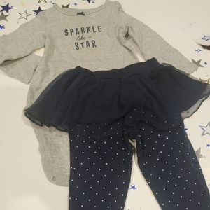 Sparkle like a star pant onesie set